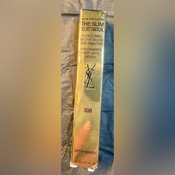 🆕 NIB YSL The Slim Velvet Radical #308 Radical Chili - Picture 7 of 11